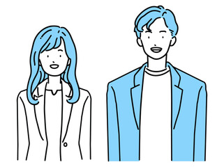 若いビジネスウーマンとビジネスマン