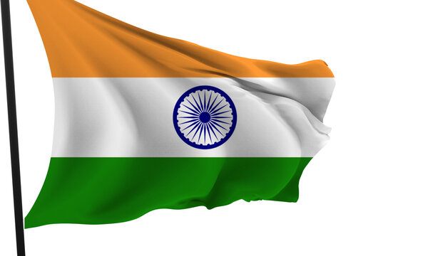 indian flag on transparent background 