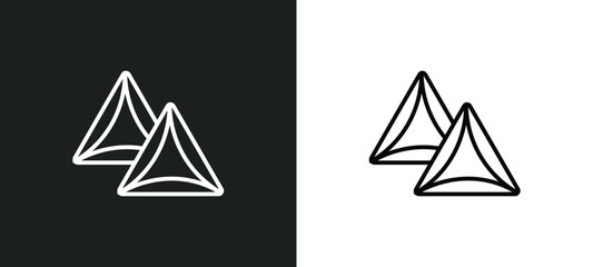hamantaschen line icon in white and black colors. hamantaschen flat vector icon from hamantaschen collection for web, mobile apps and ui.