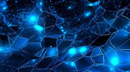 Blue futuristic and technology background, Generative Ai