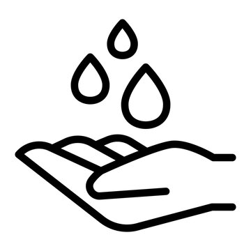 hand holding water drops clip art preview