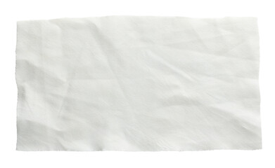 piece of white wrinkled cotton fabric