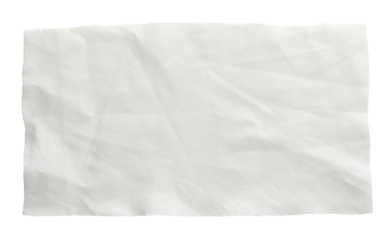 piece of white wrinkled cotton fabric