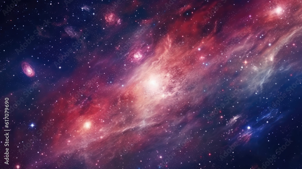 Wall mural space galaxy background created with generative ai technology