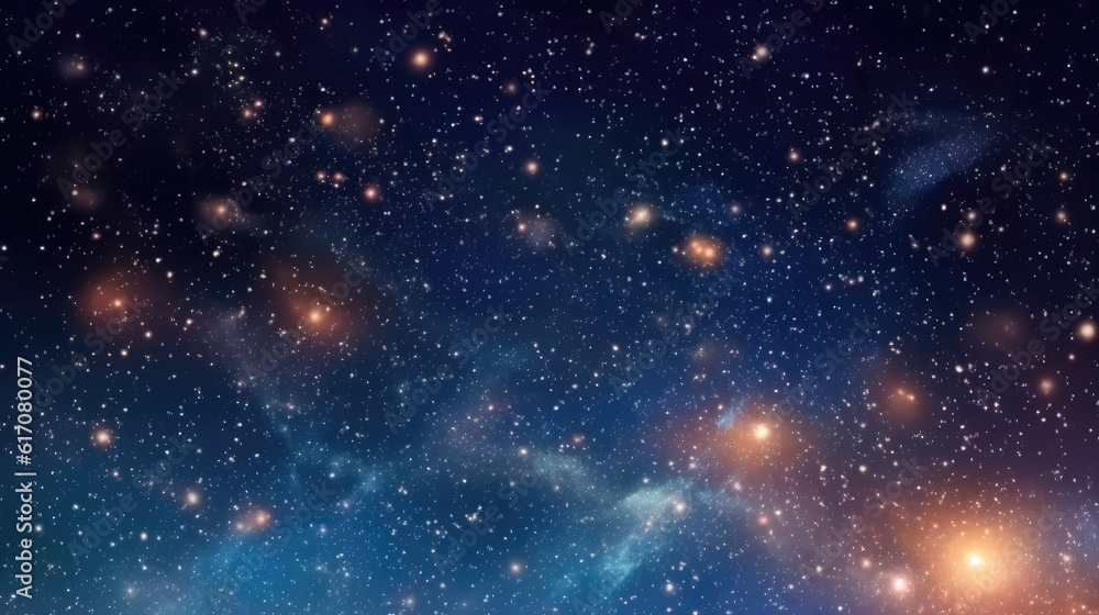 Wall mural starry night sky created with generative ai technology