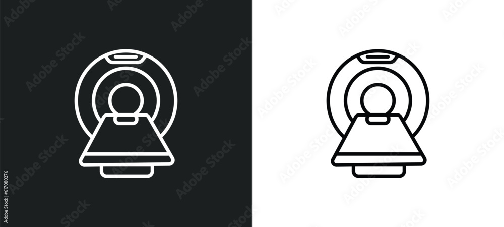 Poster scan line icon in white and black colors. scan flat vector icon from scan collection for web, mobile
