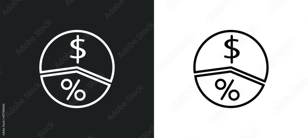 Poster margin line icon in white and black colors. margin flat vector icon from margin collection for web, 