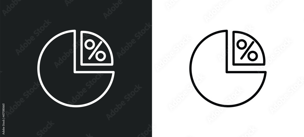 Aufkleber ratio line icon in white and black colors. ratio flat vector icon from ratio collection for web, mob