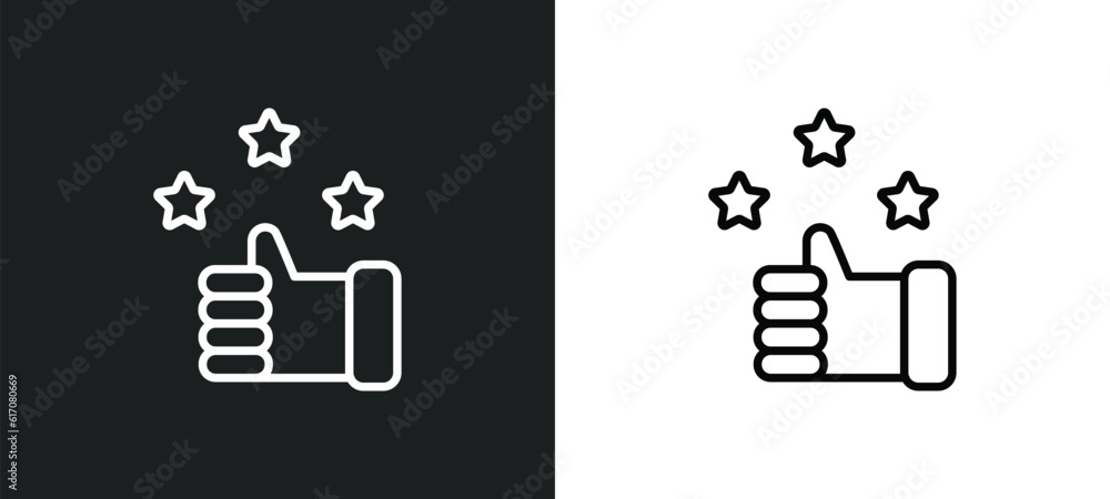 Aufkleber appreciation line icon in white and black colors. appreciation flat vector icon from appreciation co