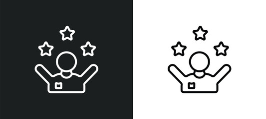 motivation line icon in white and black colors. motivation flat vector icon from motivation collection for web, mobile apps and ui.