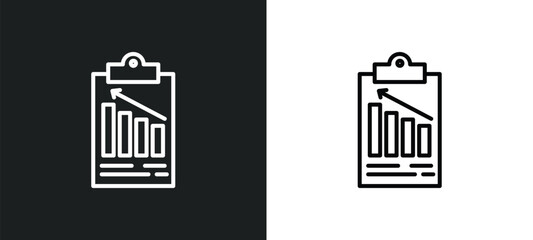 result line icon in white and black colors. result flat vector icon from result collection for web, mobile apps and ui.