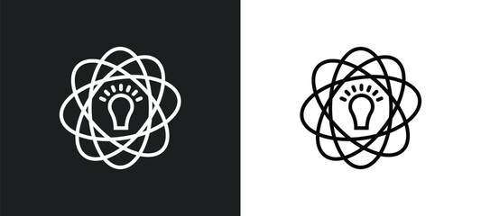 potential line icon in white and black colors. potential flat vector icon from potential collection for web, mobile apps and ui.