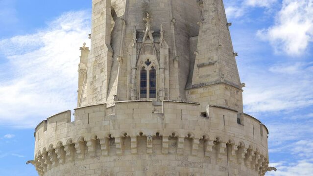 Tour de la Lanterne tower on a sunny day in La Rochelle, France
