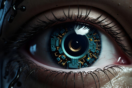 Futuristic Robotic Eye - Generative AI