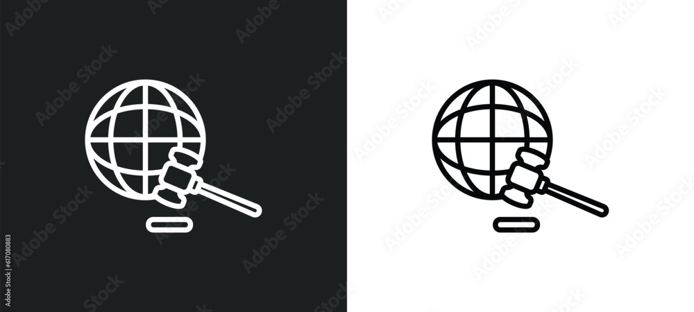 Aufkleber diploy line icon in white and black colors. diploy flat vector icon from diploy collection for web, 