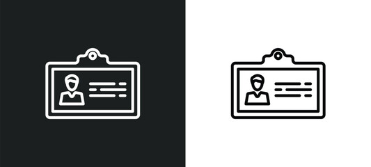 employment line icon in white and black colors. employment flat vector icon from employment collection for web, mobile apps and ui.