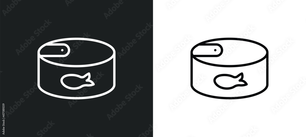 Poster conserve line icon in white and black colors. conserve flat vector icon from conserve collection for