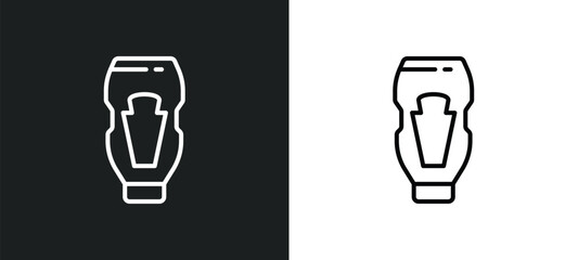 sauces line icon in white and black colors. sauces flat vector icon from sauces collection for web, mobile apps and ui.