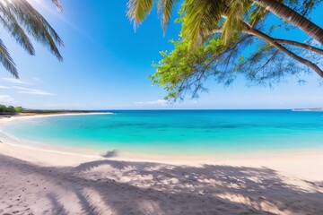 A sun-kissed paradise beach. Generative AI