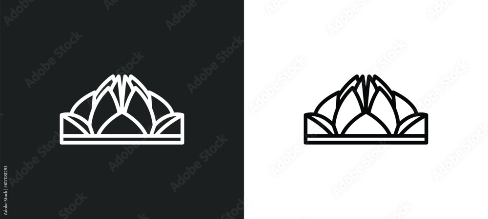 Poster e line icon in white and black colors. e flat vector icon from e collection for web, mobile apps and