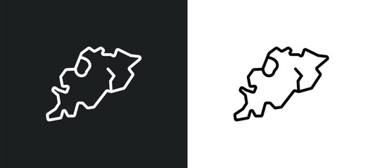 odisha line icon in white and black colors. odisha flat vector icon from odisha collection for web, mobile apps and ui.