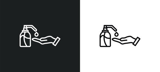 gel line icon in white and black colors. gel flat vector icon from gel collection for web, mobile apps and ui.