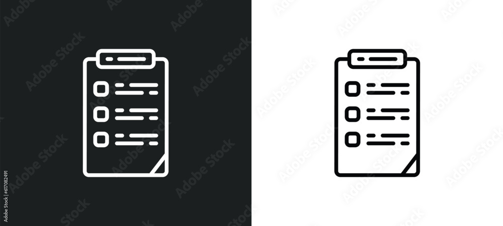 Poster properties line icon in white and black colors. properties flat vector icon from properties collecti