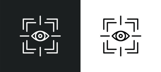 trackability line icon in white and black colors. trackability flat vector icon from trackability collection for web, mobile apps and ui.