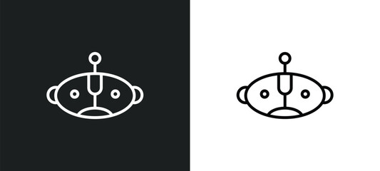 avatar line icon in white and black colors. avatar flat vector icon from avatar collection for web, mobile apps and ui.