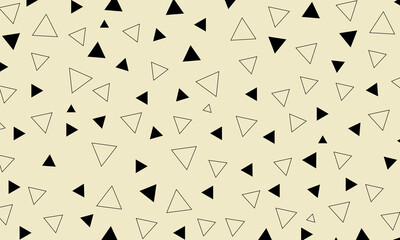 Minimal black graphic geometric triangle seamless memphis pattern ilustration.
