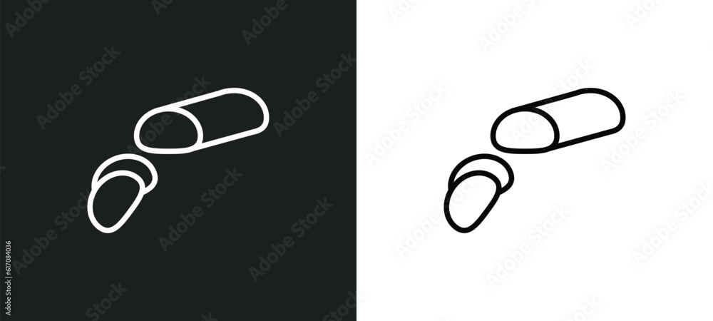 Poster marzipan line icon in white and black colors. marzipan flat vector icon from marzipan collection for