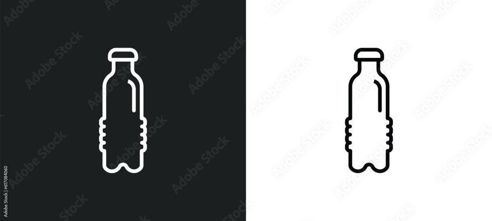 Poster water container line icon in white and black colors. water container flat vector icon from water con