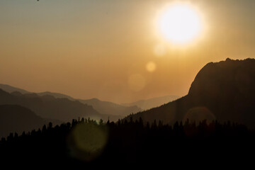 sunrise in the mountains