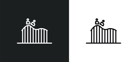 line icon in white and black colors. flat vector icon from collection for web, mobile apps and