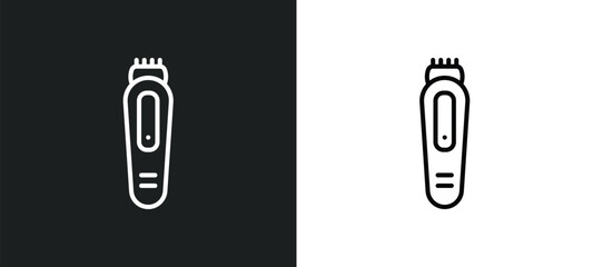 trimmer line icon in white and black colors. trimmer flat vector icon from trimmer collection for web, mobile apps and ui.