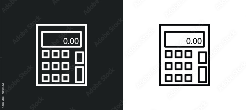 Aufkleber adding hine line icon in white and black colors. adding hine flat vector icon from adding hine colle