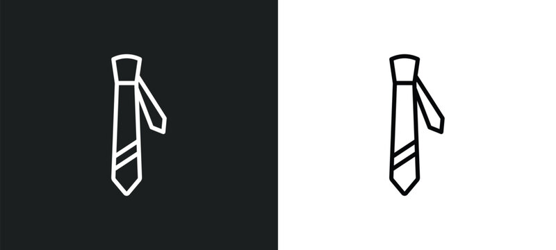 cravat line icon in white and black colors. cravat flat vector icon from cravat collection for web, mobile apps and ui.
