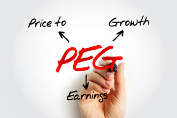 PEG Price to Earnings Growth ratio - valuation metric for determining the relative trade-off...