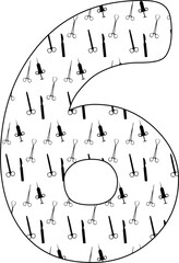 Number 6 medical background