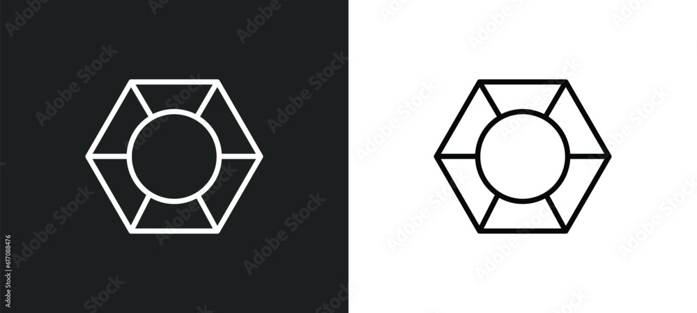 Poster polygonal chart line icon in white and black colors. polygonal chart flat vector icon from polygonal