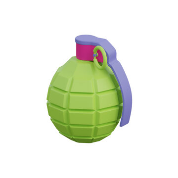 3d grenade military weapon icon