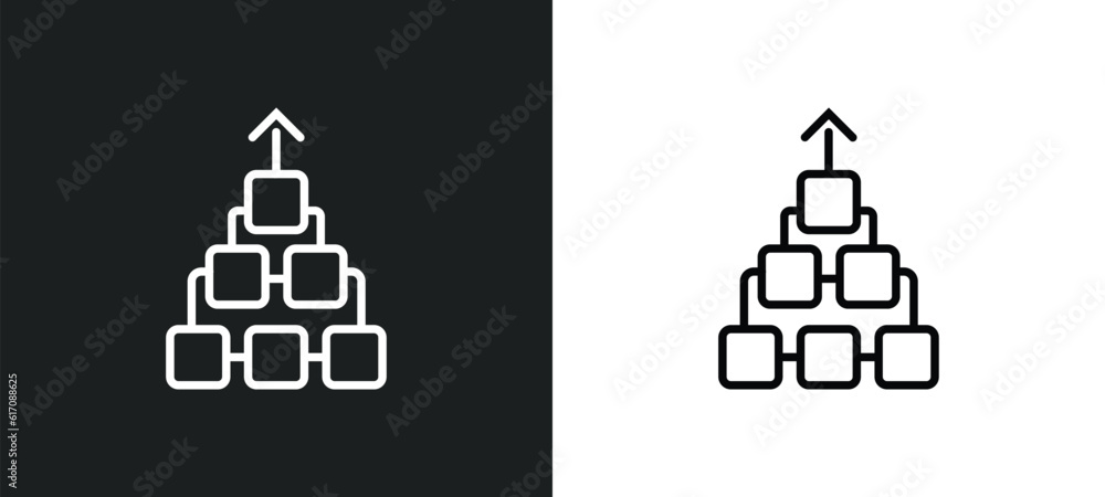 Aufkleber item connections line icon in white and black colors. item connections flat vector icon from item co
