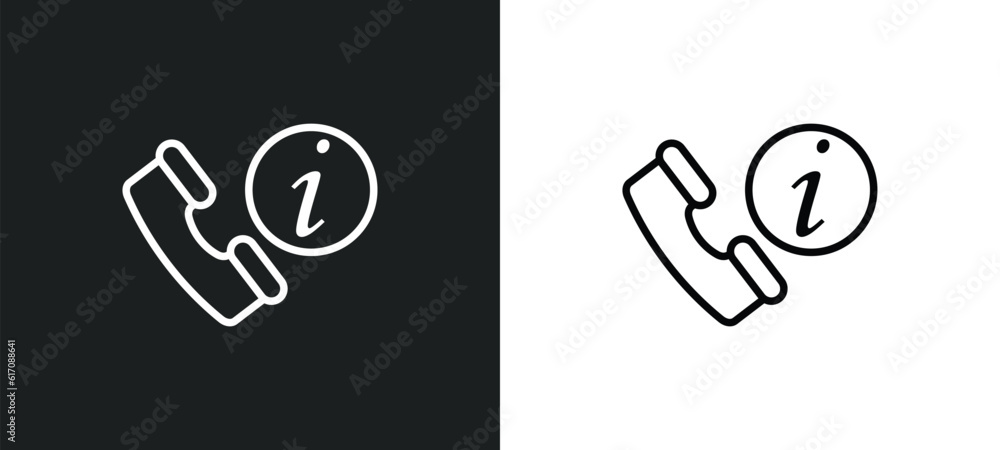 Poster numbered information line icon in white and black colors. numbered information flat vector icon from