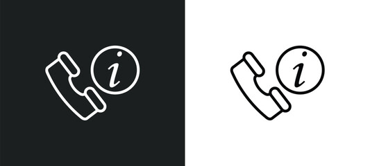 numbered information line icon in white and black colors. numbered information flat vector icon from numbered information collection for web, mobile apps and ui.