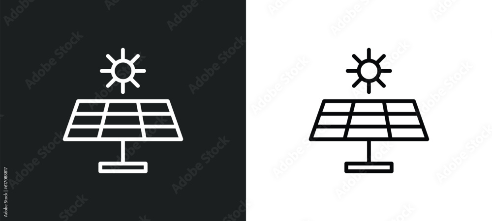 Poster graphic panel line icon in white and black colors. graphic panel flat vector icon from graphic panel