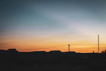 wind turbine at sunset