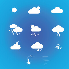 Weather Forecast vector web icon 