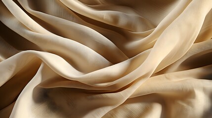 Light Beige Jute Hessian Sackcloth with Gentle Folds and Ethereal Sunlight, Natural Fiber, 45-degree Angle View, Ultra-Realistic 3D Render, Generative AI, Generative, KI