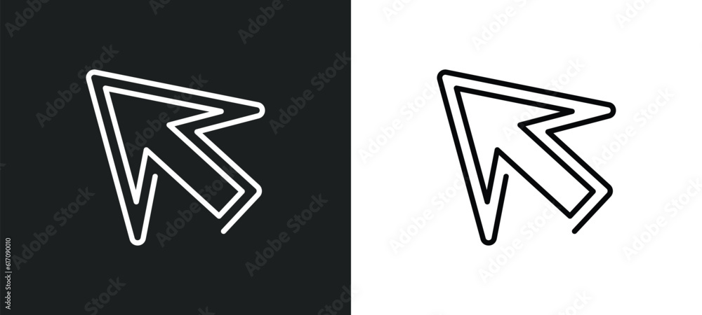 Poster diagonal arrows line icon in white and black colors. diagonal arrows flat vector icon from diagonal 