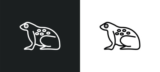 tropical frop line icon in white and black colors. tropical frop flat vector icon from tropical frop collection for web, mobile apps and ui.